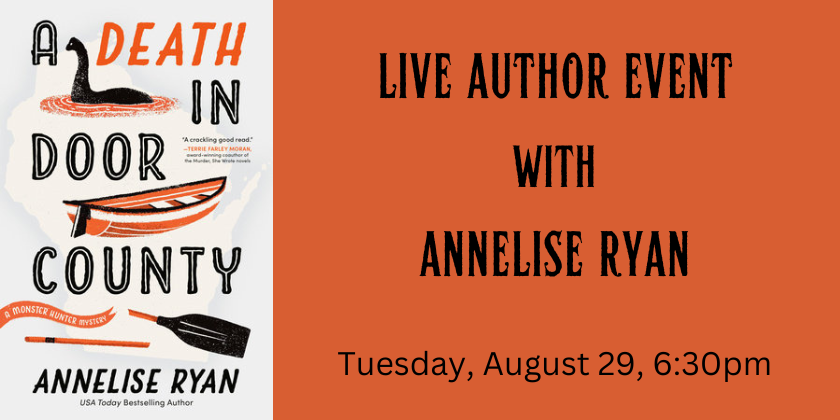 Live author event with Annelise Ryan Tue Aug 29, 6:30pm